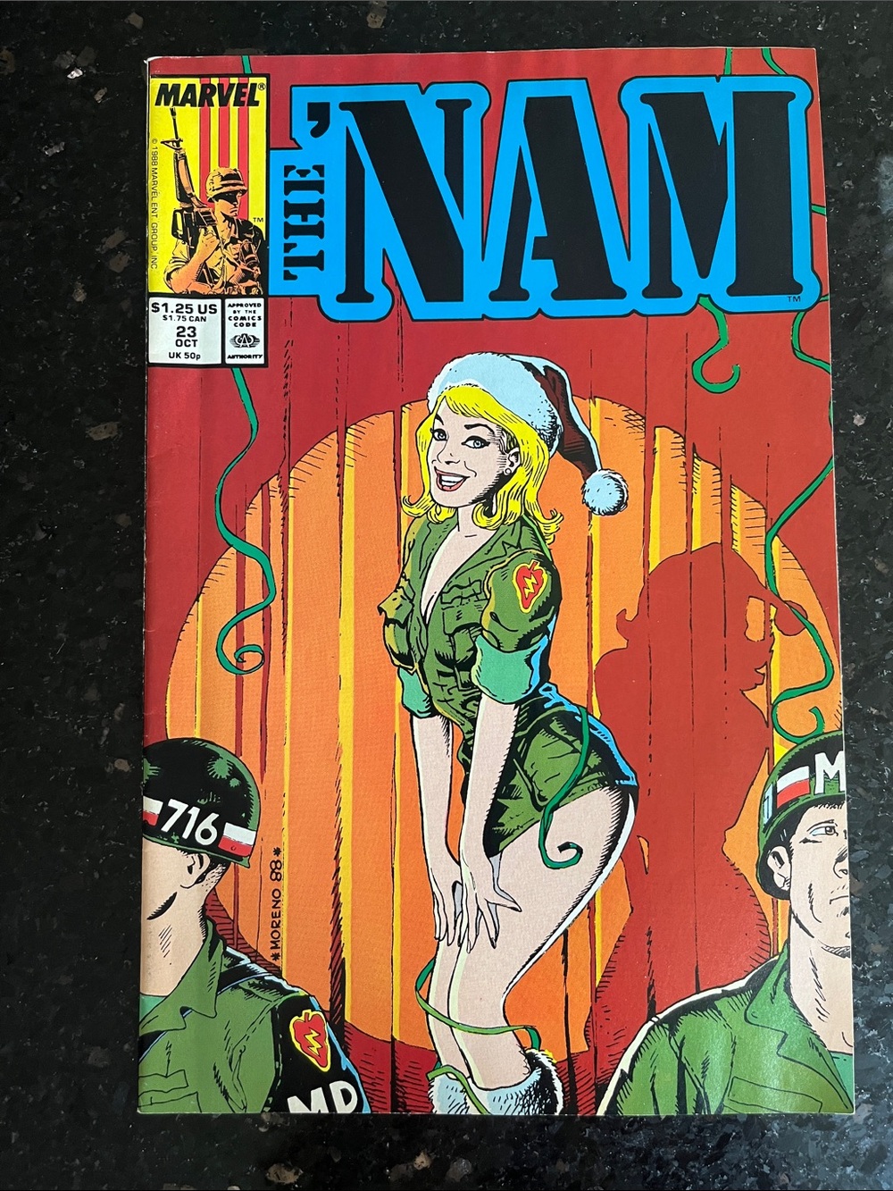 Marvel 1988 THE 'NAM Comic Book #23 The Blue Christmas